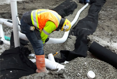 Setting Drainage Pipes